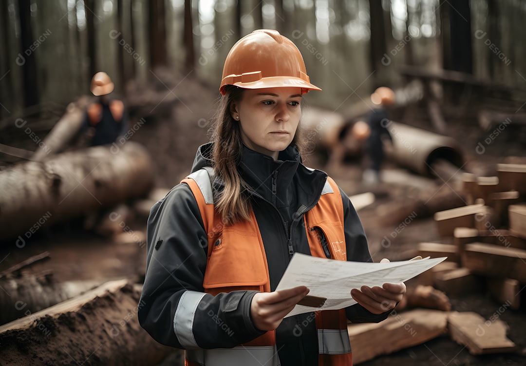 Vista de uma engenheira florestal