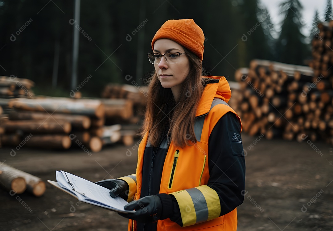 Vista de uma engenheira florestal