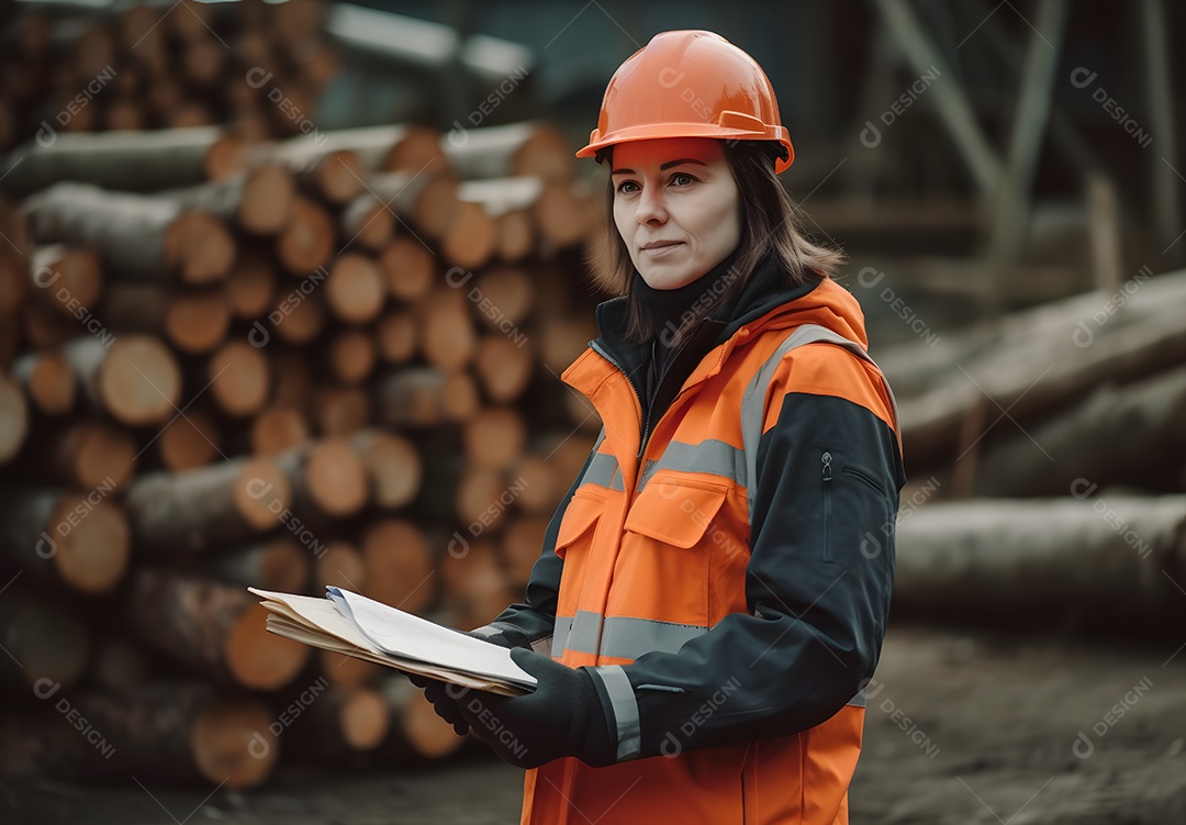 Vista de uma engenheira florestal
