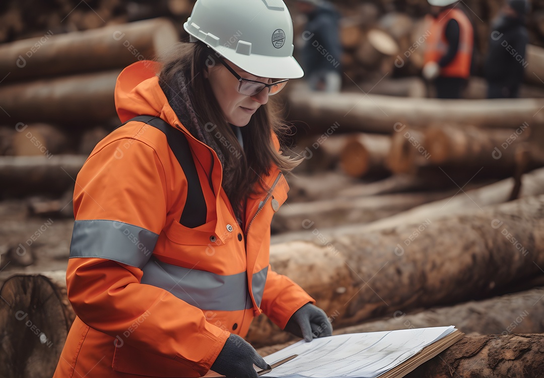 Vista de uma engenheira florestal
