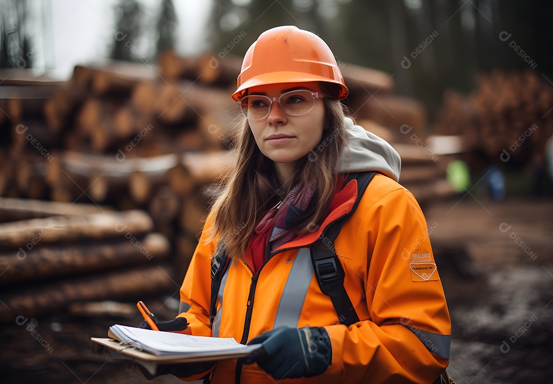 Vista de uma engenheira florestal
