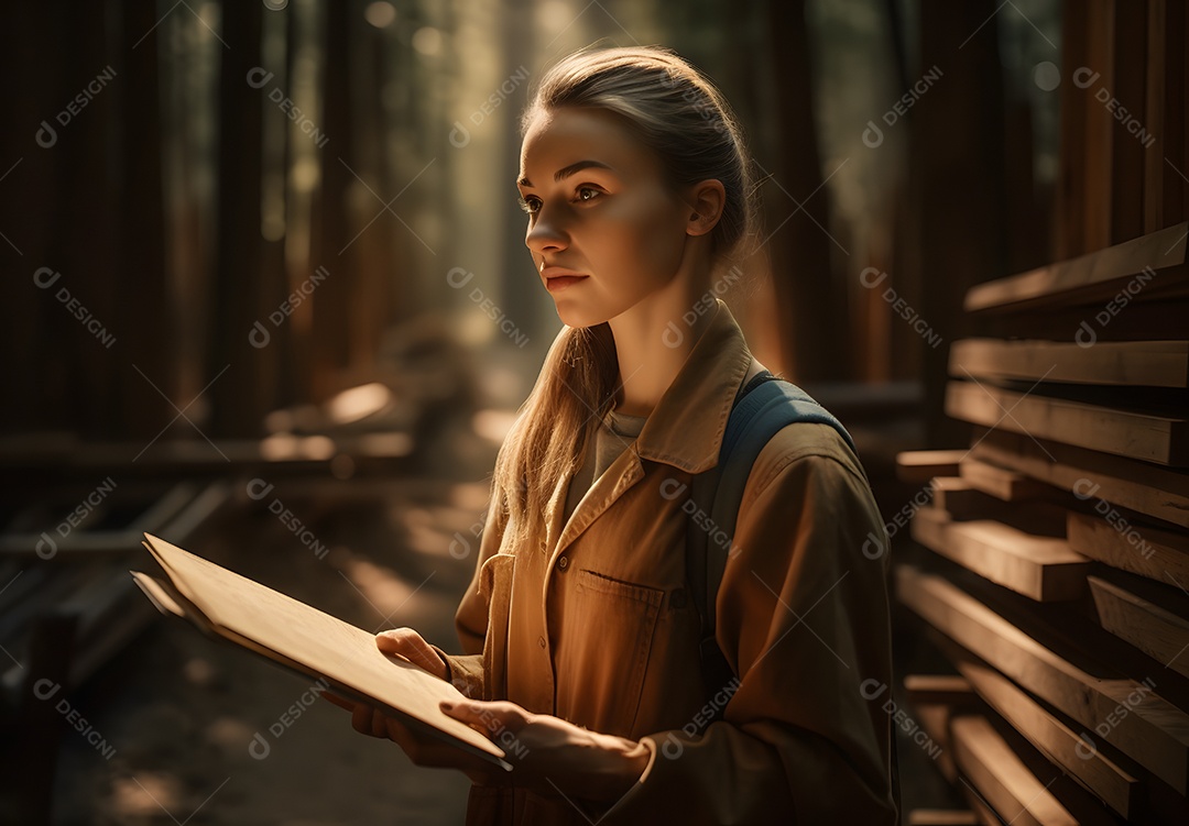 Vista de uma engenheira florestal