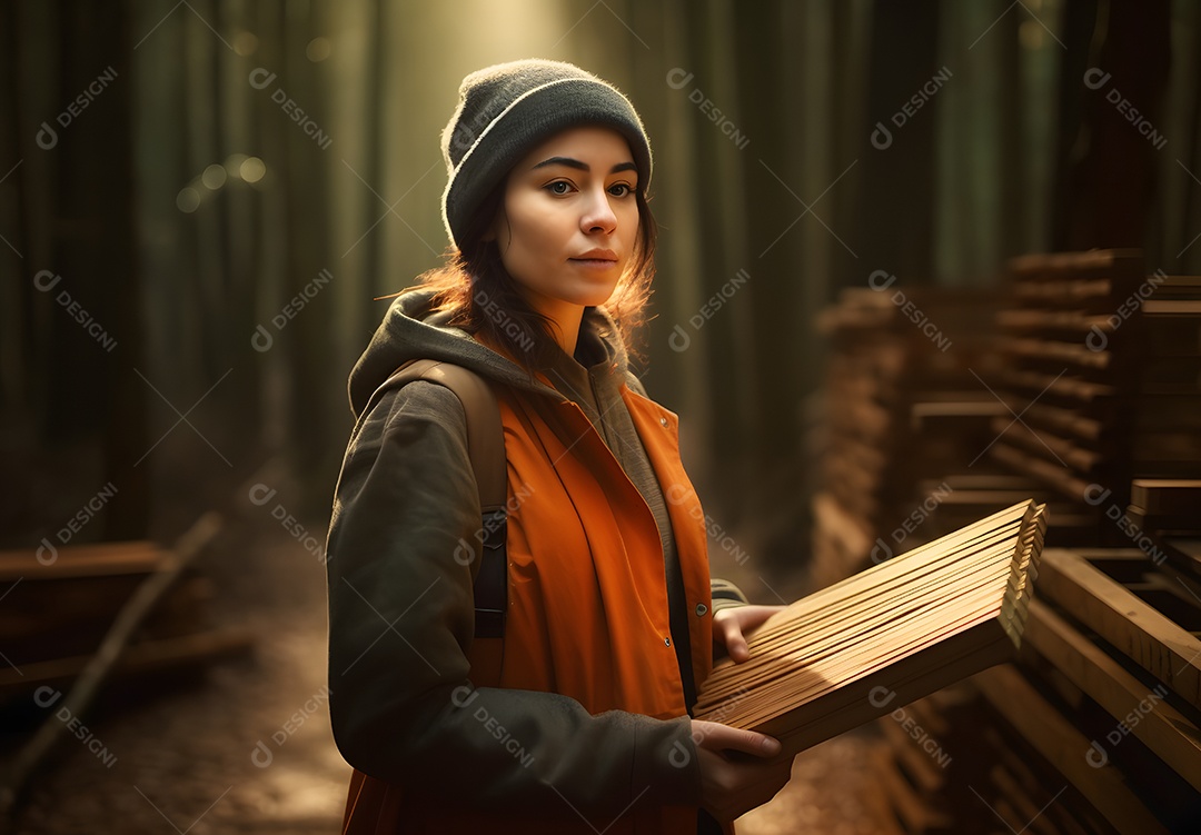 Vista de uma engenheira florestal