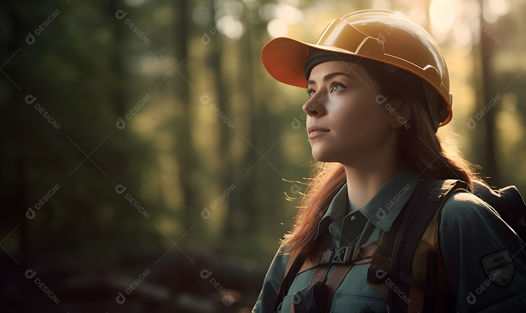 Vista de uma engenheira florestal