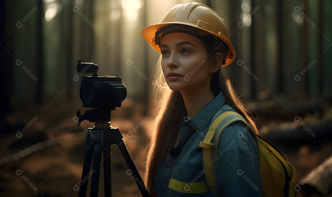 Vista de uma engenheira florestal