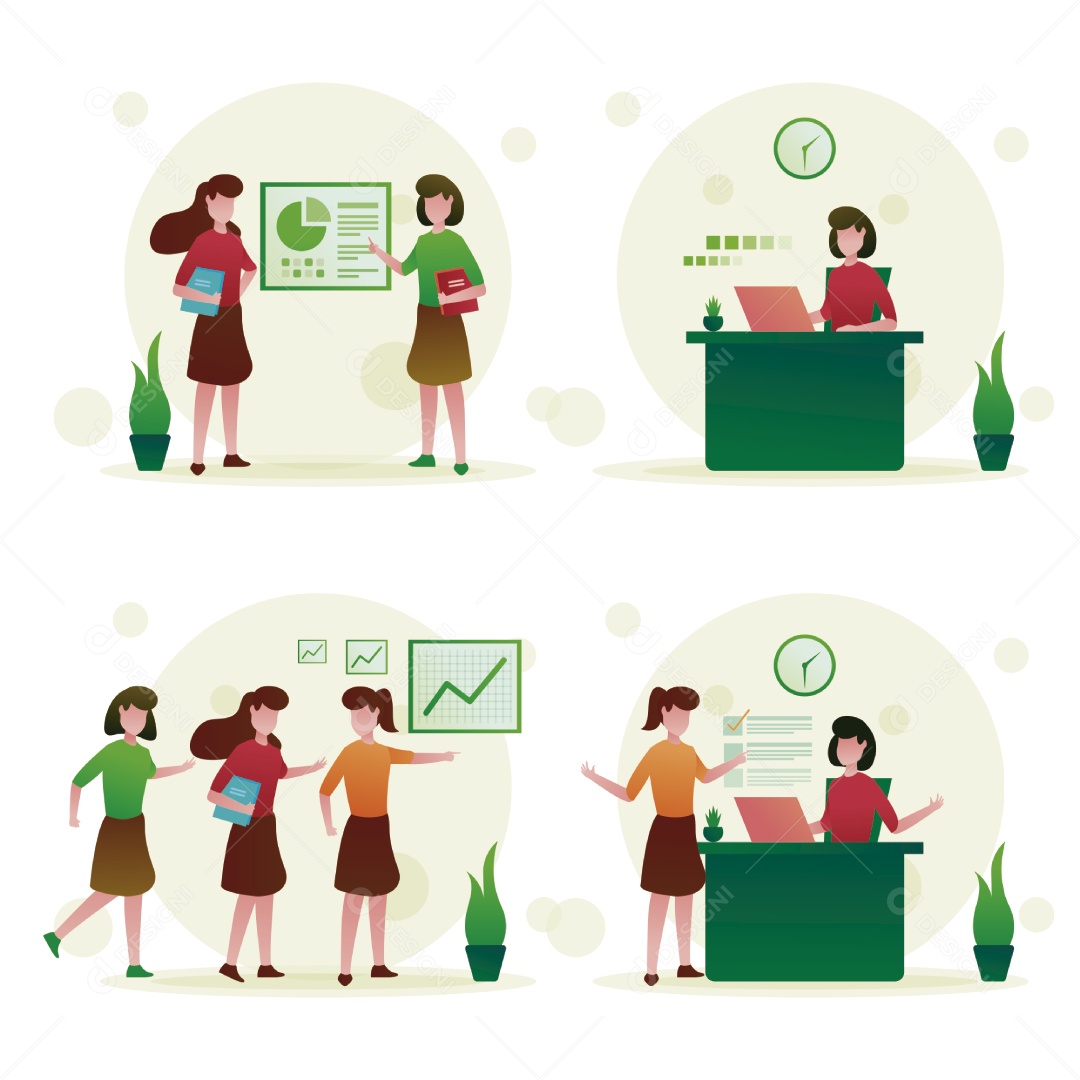 Aluno Apresento Trabalho Ilustração Vetor EPS