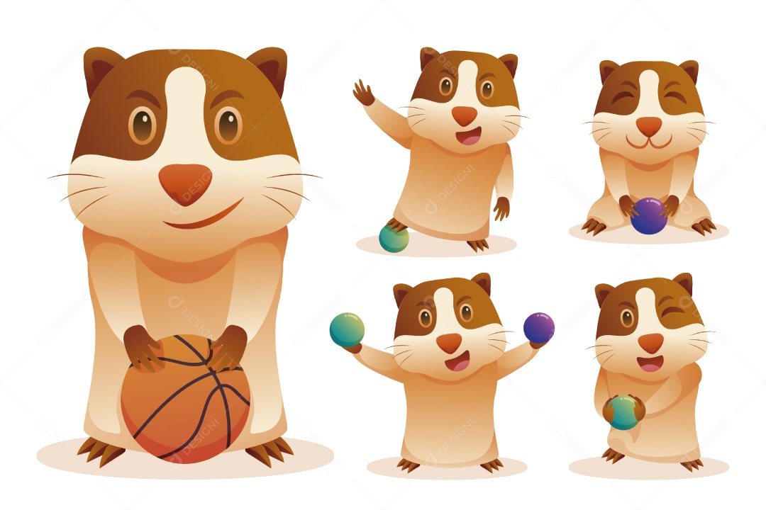 Hamster Ilustração Vetor EPS