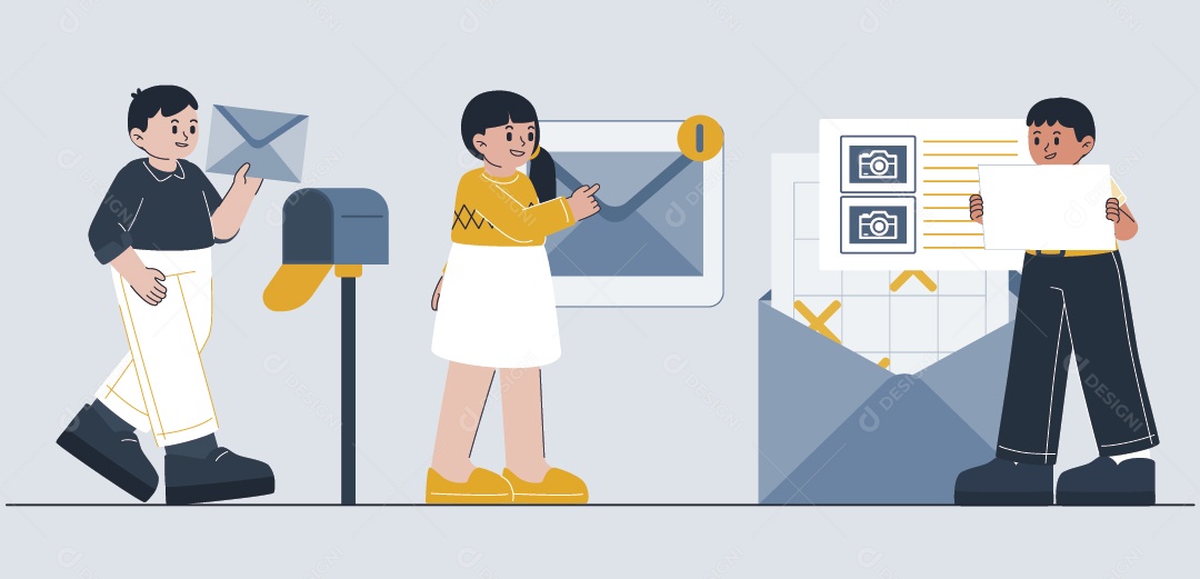 Correio Eletrônico Ilustração Vetor EPS