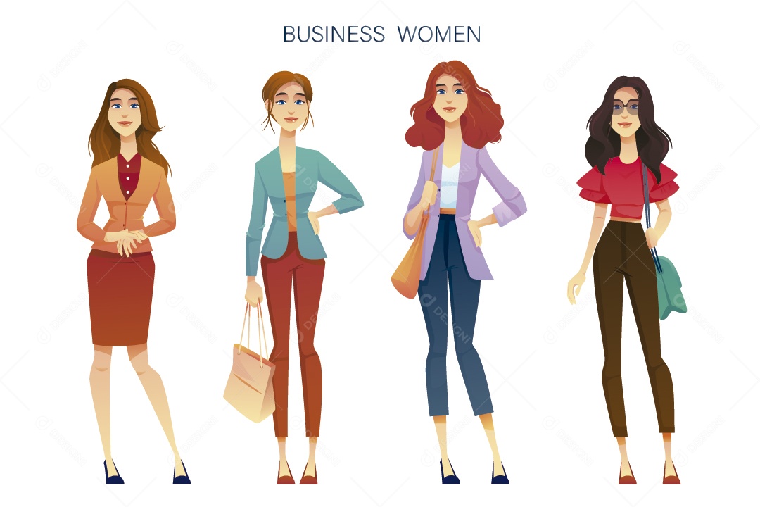 Mulheres de Negócios Ilustração Vetor EPS