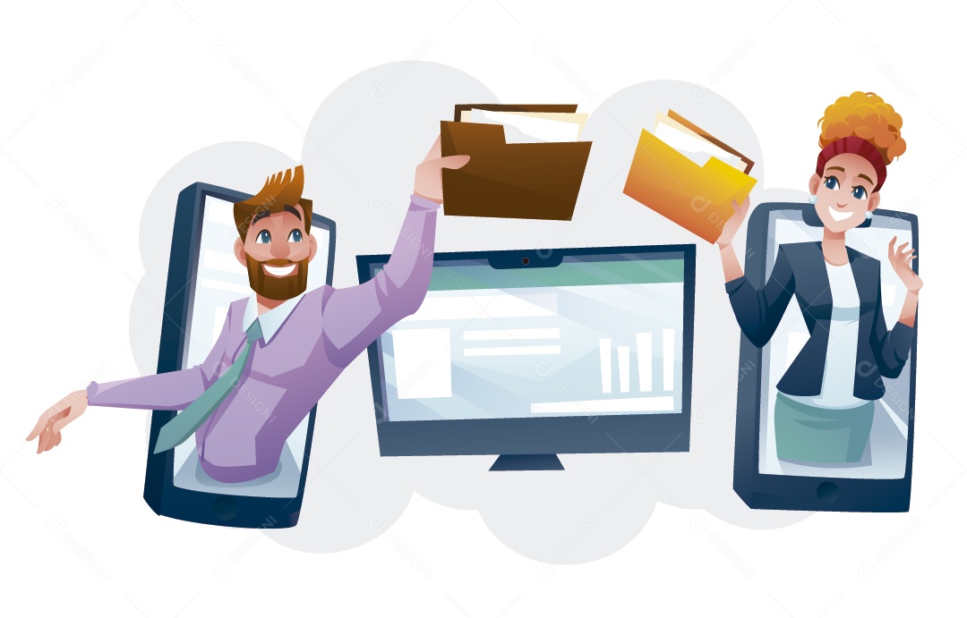 Analista de Dados Ilustração Vetor EPS