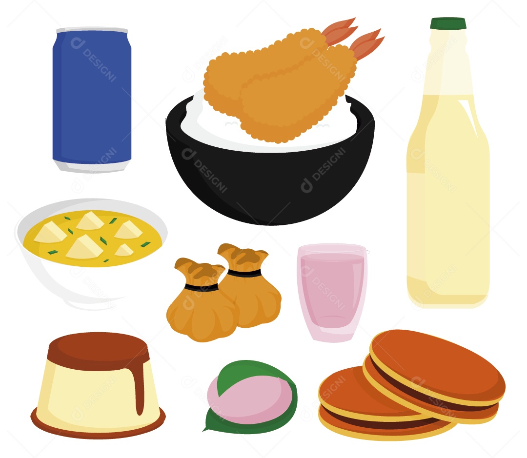 Ilustrações de Comidas Vetor EPS