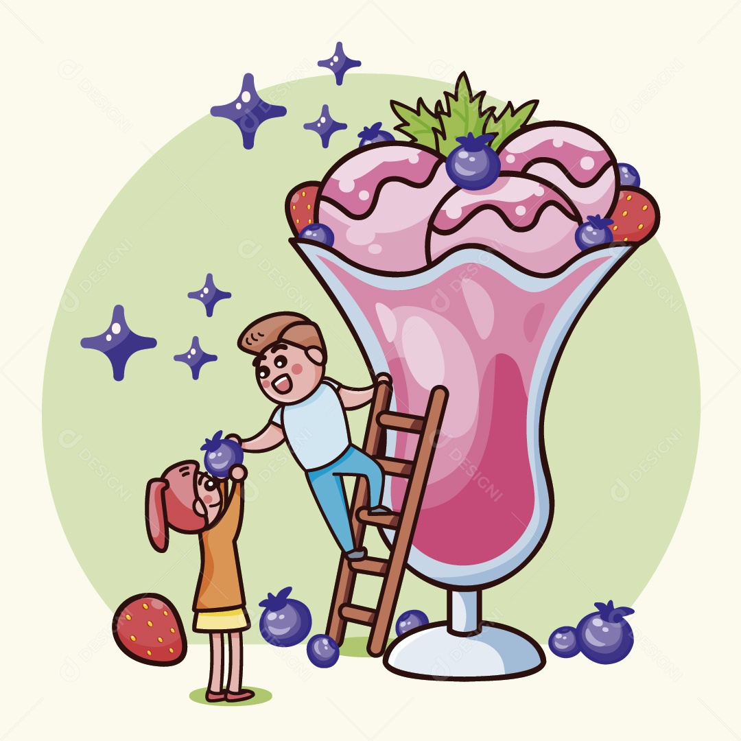 Ilustração de Sorvete Vetor EPS