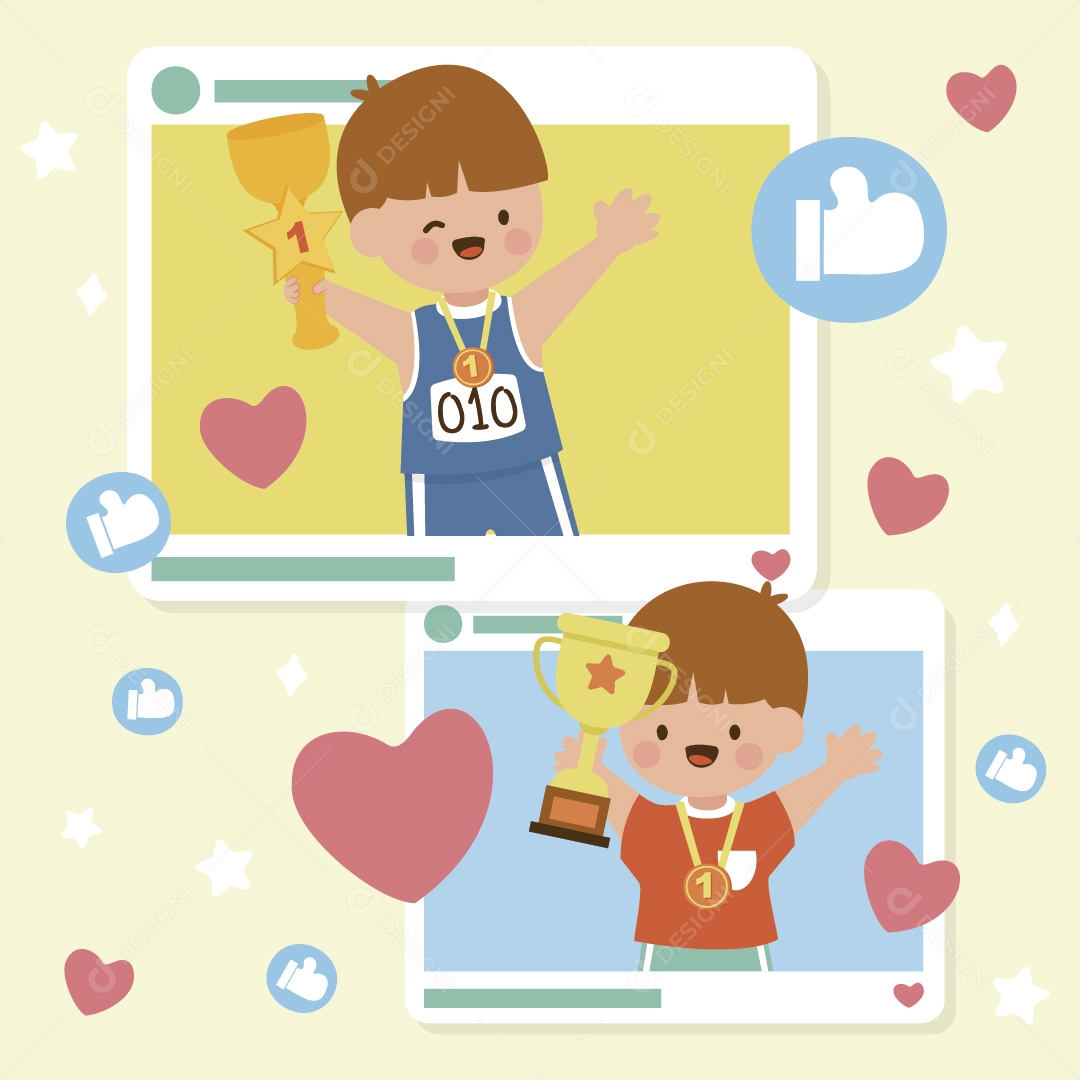 Personagens Ilustração Vetor EPS