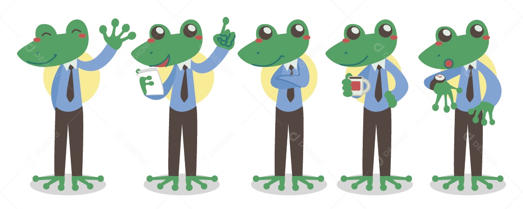 Animal Fazendo Atividades Ilustração Vetor EPS