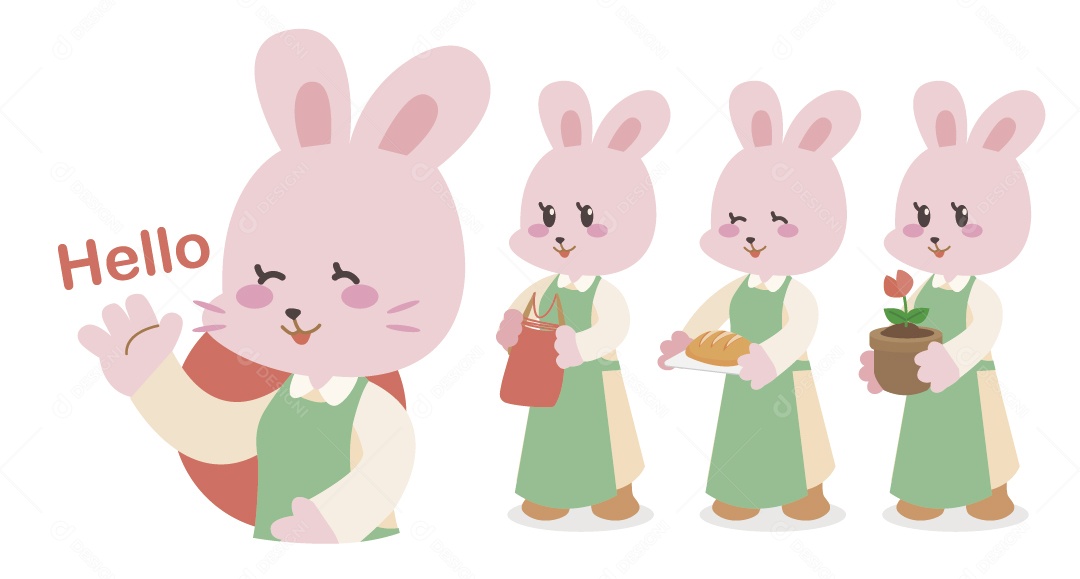 Animal Fazendo Atividades Ilustração Vetor EPS