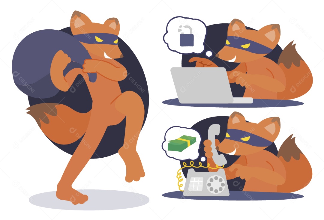 Animal Fazendo Atividades Ilustração Vetor EPS