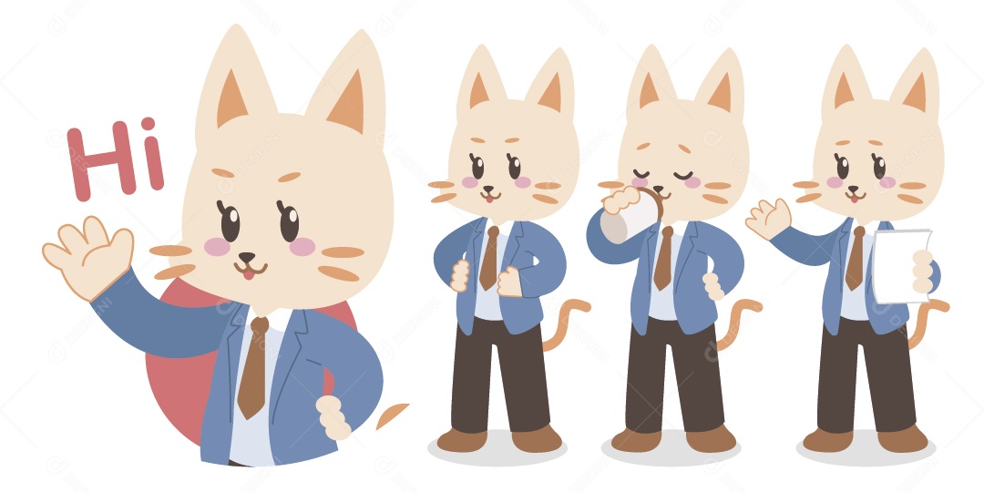 Animal Fazendo Atividades Ilustração Vetor EPS