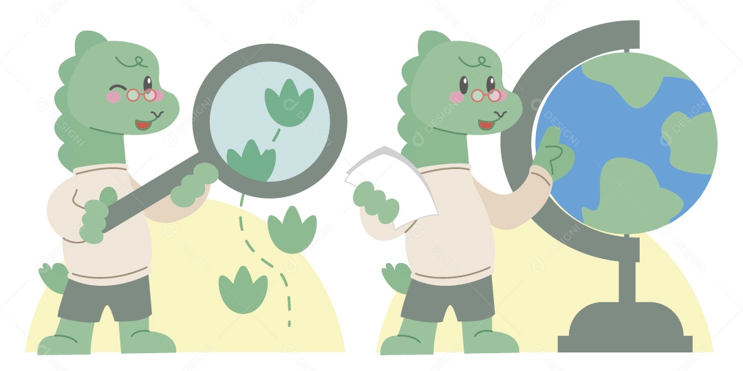 Animal Fazendo Atividades Ilustração Vetor EPS