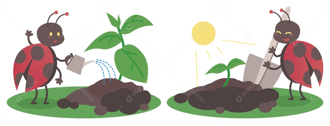 Animal Fazendo Atividades Ilustração Vetor EPS