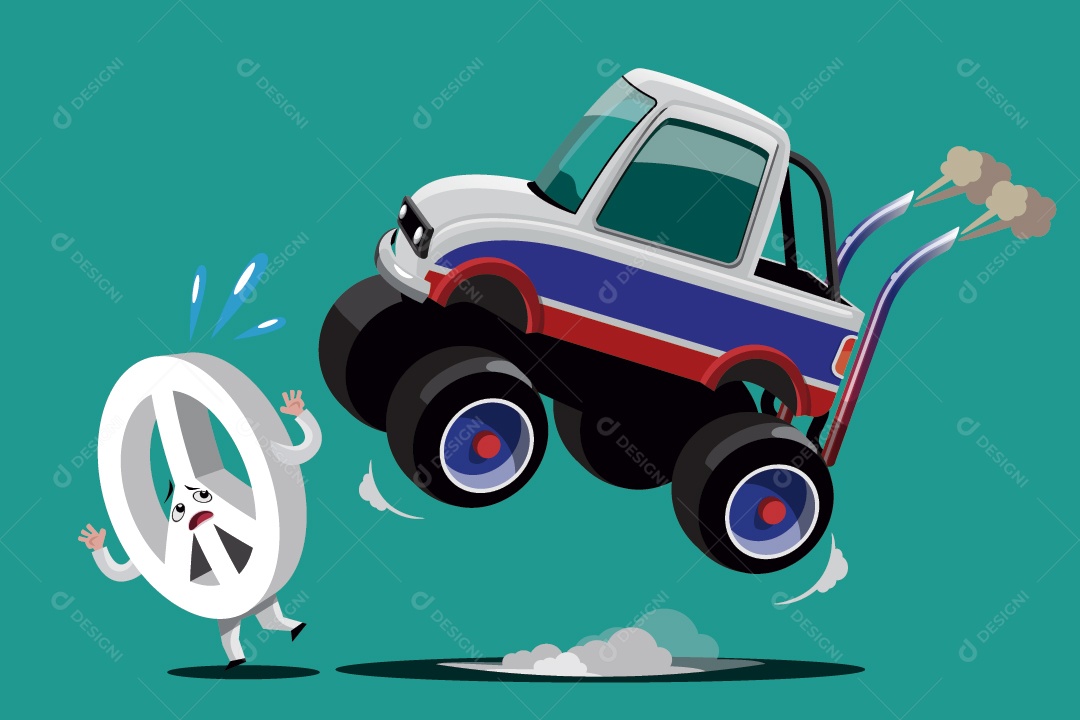 Ilustração da Guerra da Ucrânia Vetor EPS