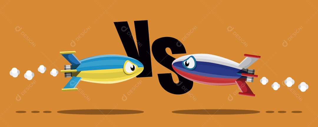 Ilustração da Guerra da Ucrânia Vetor EPS