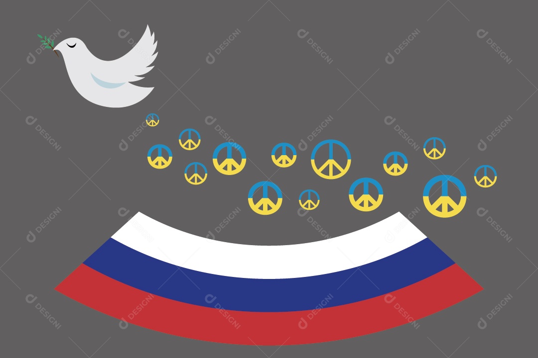 Ilustração da Guerra da Ucrânia Vetor EPS