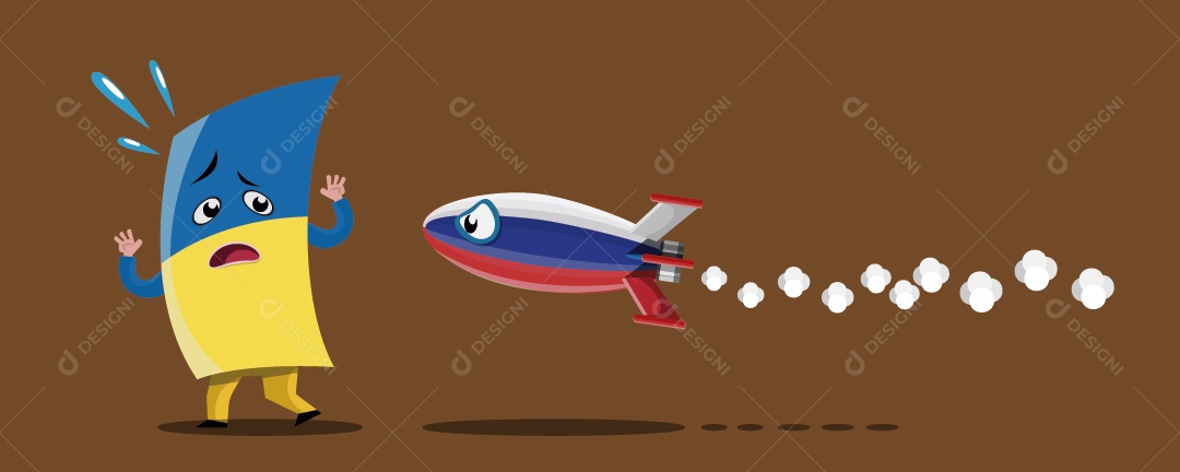 Ilustração da Guerra da Ucrânia Vetor EPS