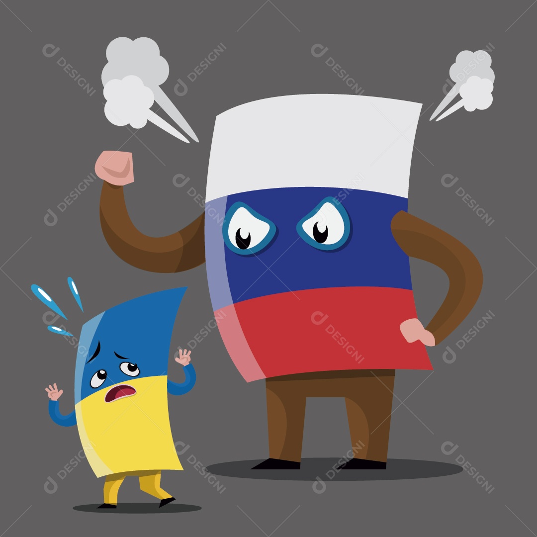 Ilustração da Guerra da Ucrânia Vetor EPS