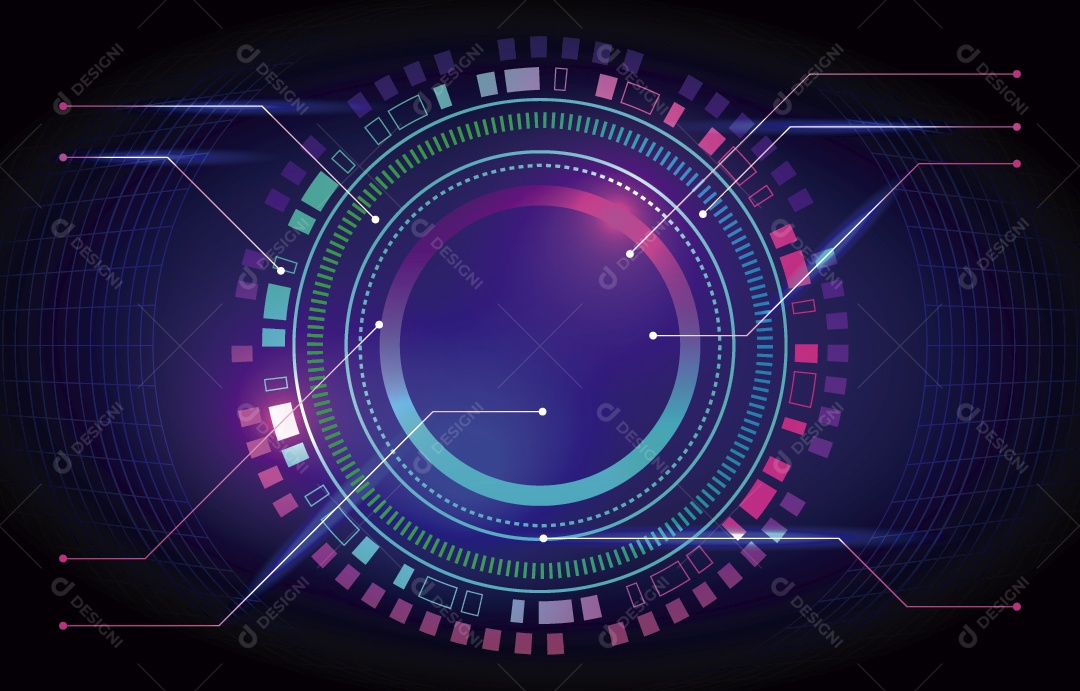 Painel Futurista Ilustração Vetor EPS