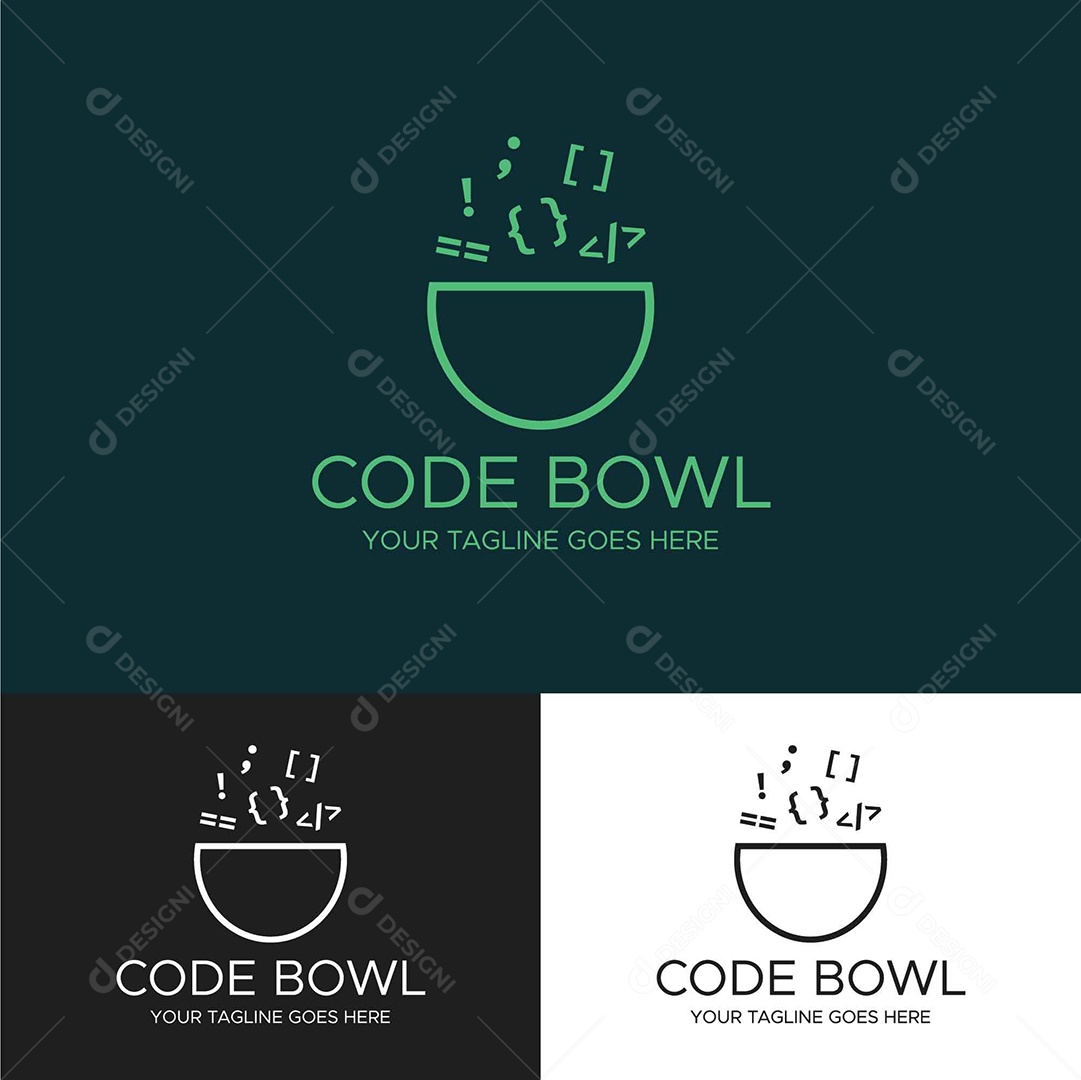 Code Bowl Logo AI + EPS Editável