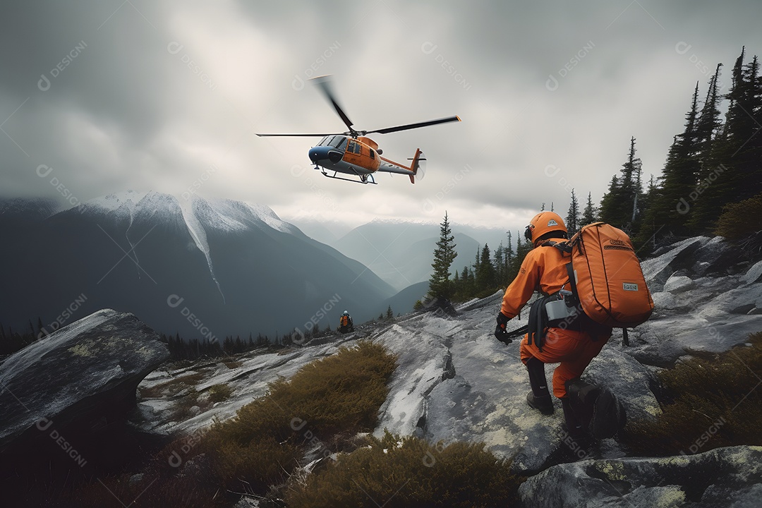 Vista do socorrista prestando socorro