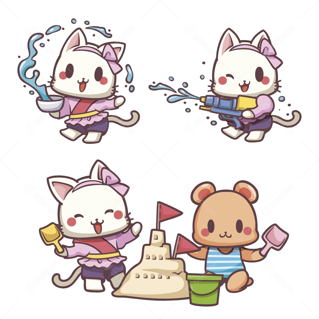 Animal com Arminha Água Ilustração Vetor EPS