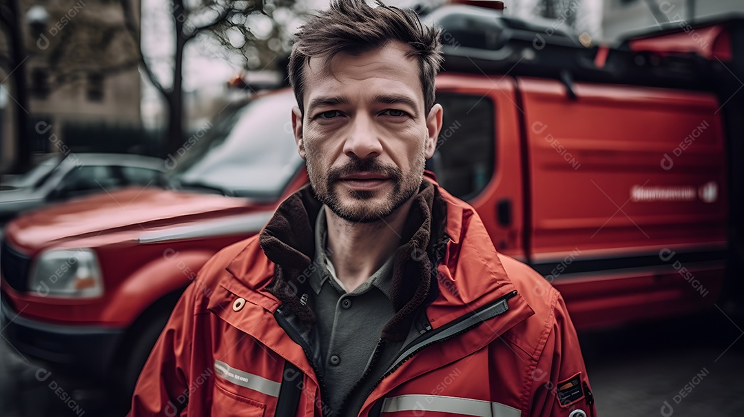 Vista de um socorrista prestando socorro