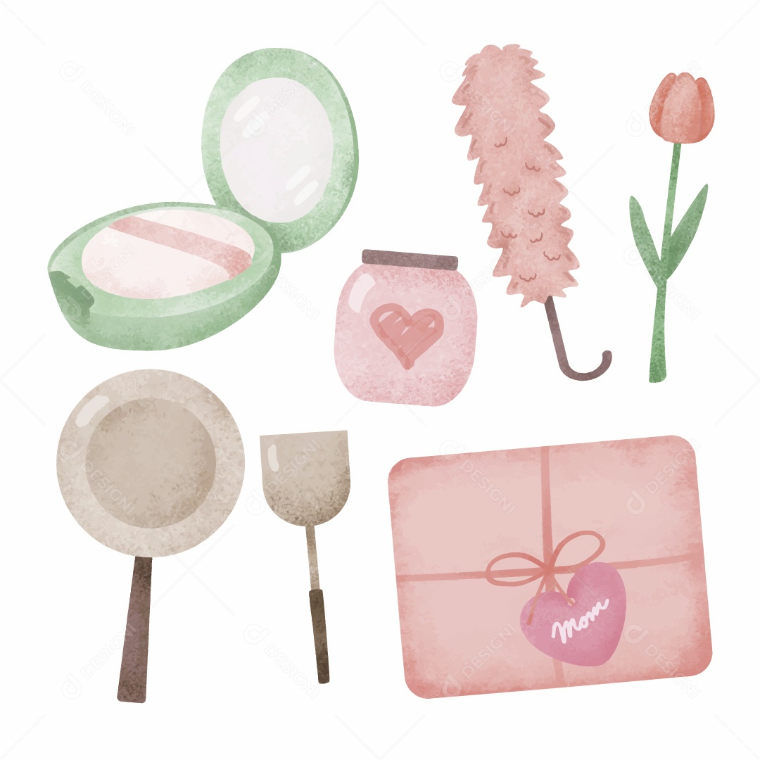 Objetos de Mãe Ilustração Vetor EPS