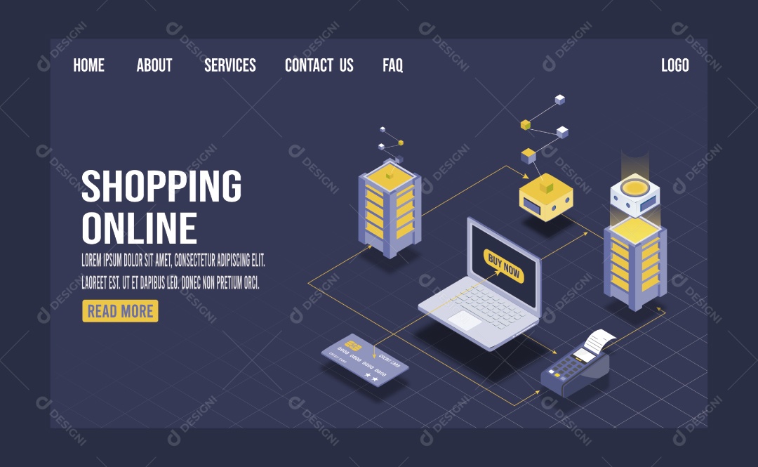 Loja Online Ilustração Vetor EPS