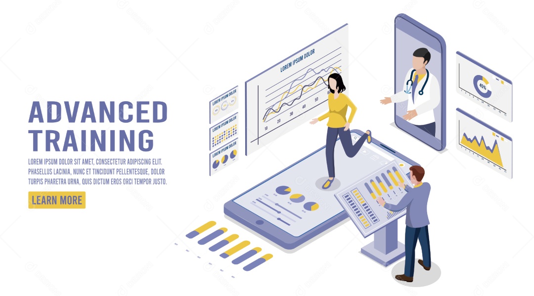 Treinamento Avançado Ilustração Vetor EPS