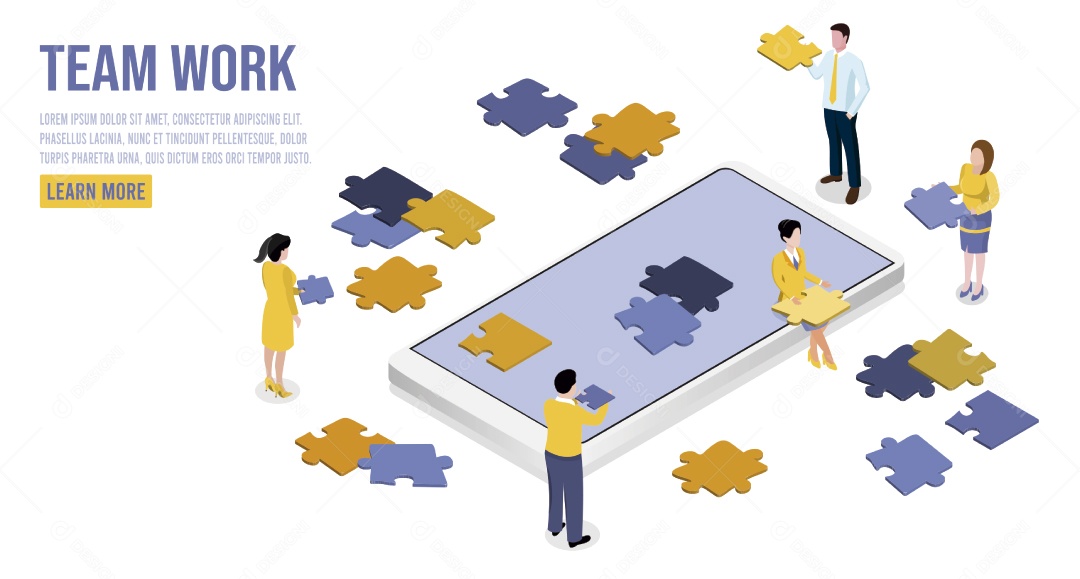 Trabalho em Equipe Ilustração Vetor EPS