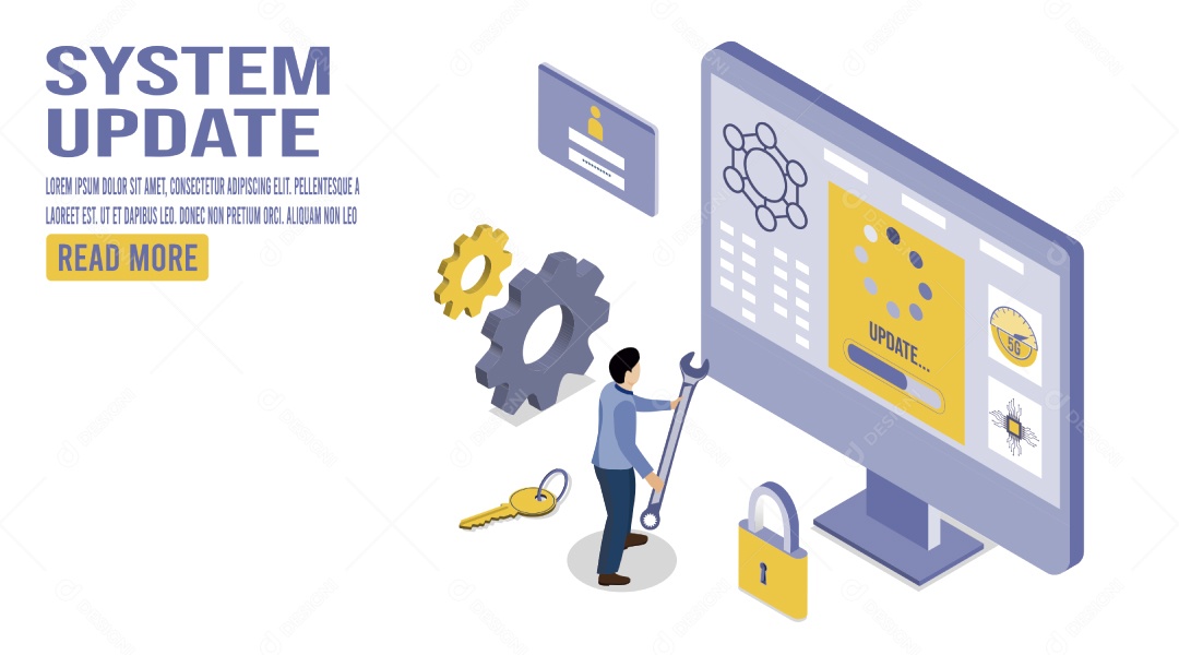 Atualização do Sistema Ilustração Vetor EPS