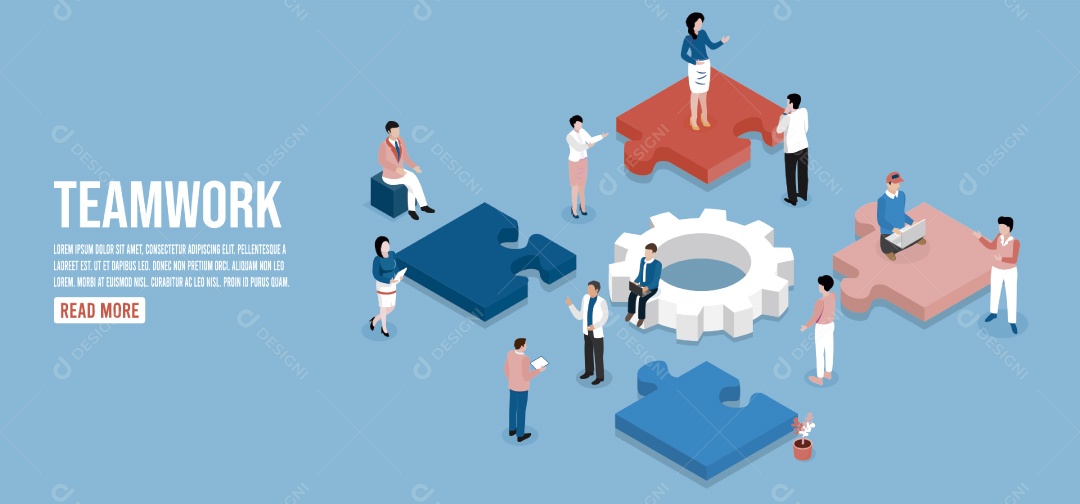 Trabalho em Equipe Ilustração Vetor EPS