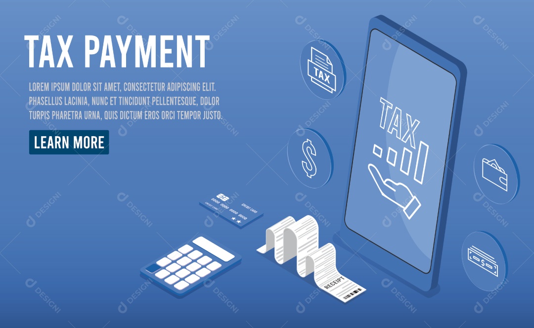 Pagamento de Taxa Ilustração Vetor EPS