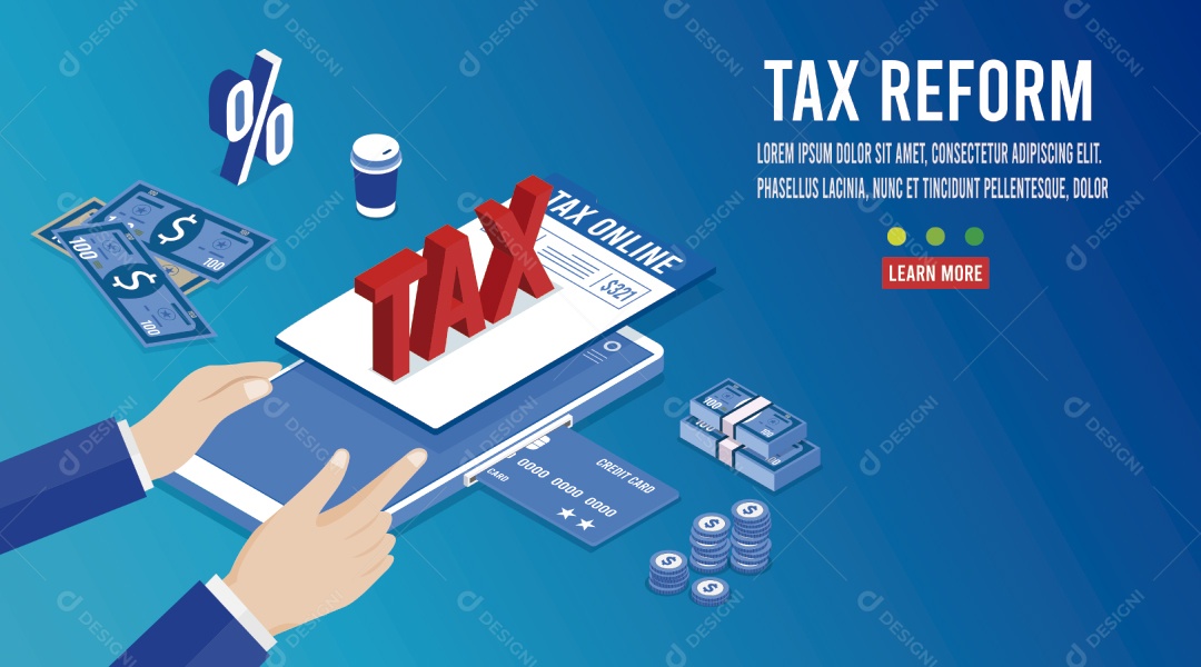 Declaração de imposto Ilustração Vetor EPS