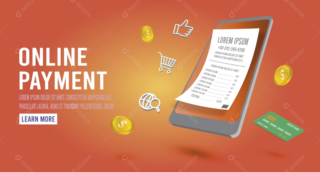 Pagamento Online Ilustração Vetor EPS