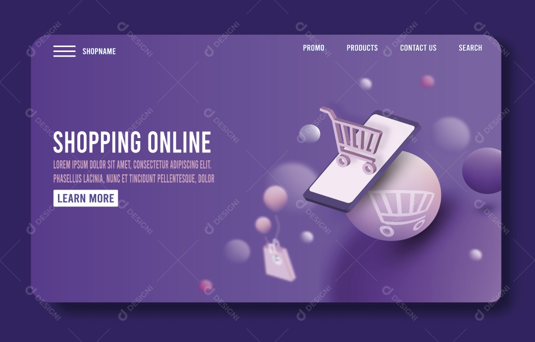 Compras Online Ilustração Vetor EPS