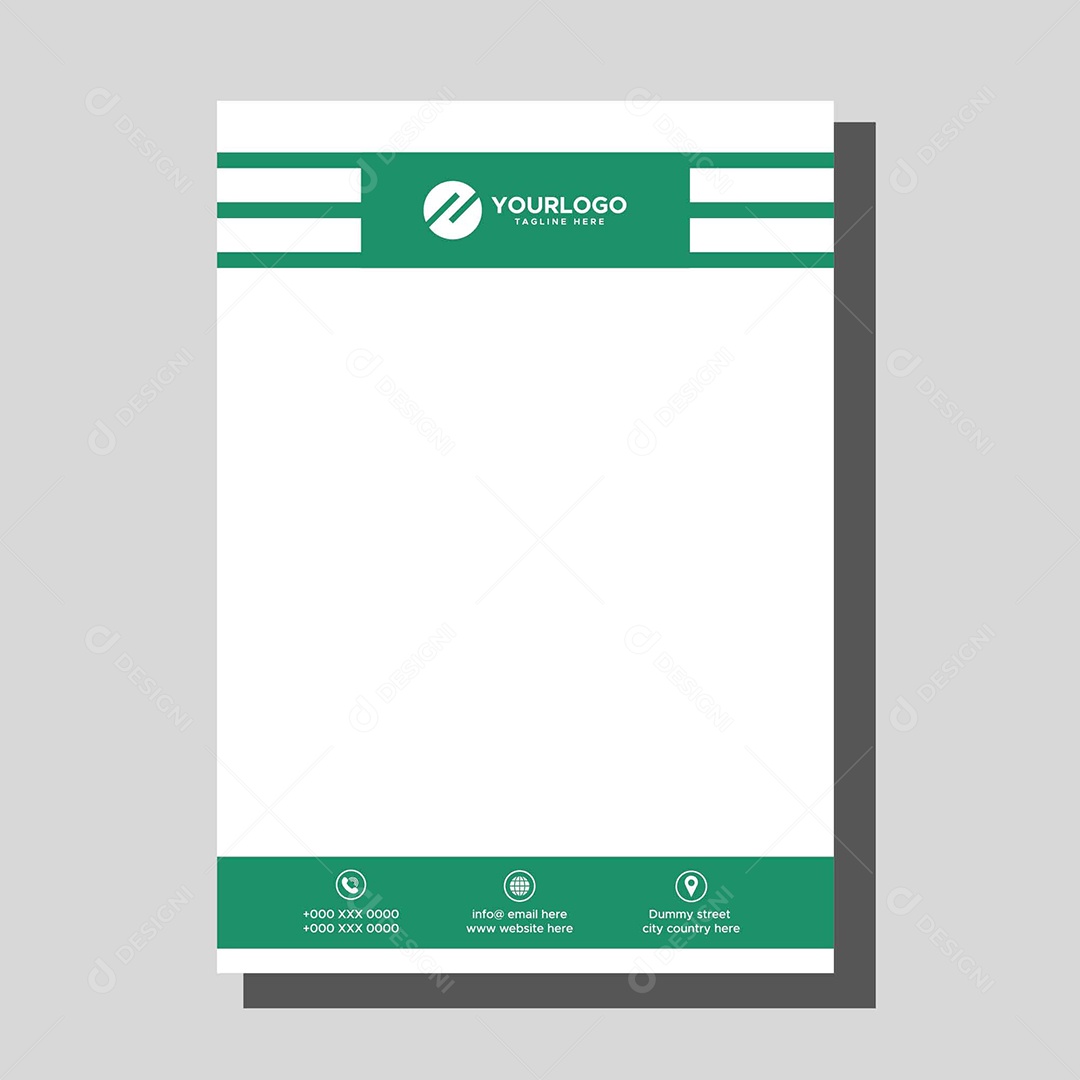 Envelope de Documento de Papel Oficial Corporativo AI + EPS