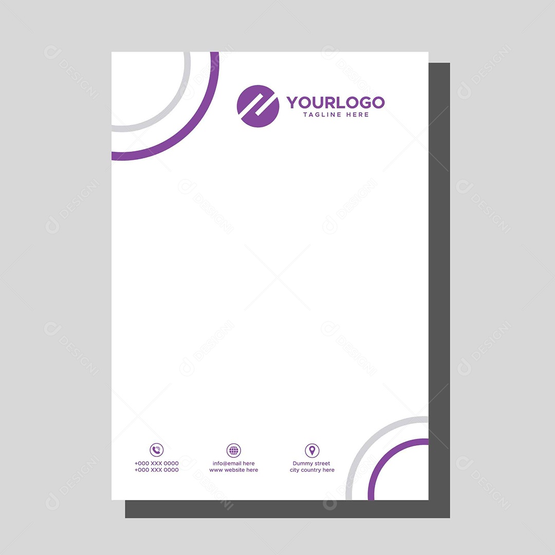 Envelope de Documento de Papel Oficial Corporativo AI + EPS