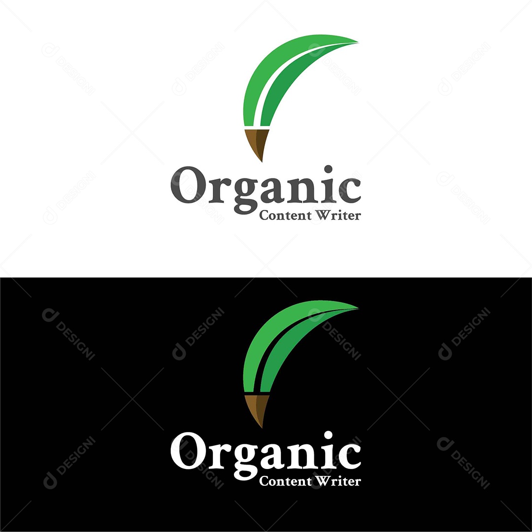 Organic Content Writer Logo AI + EPS