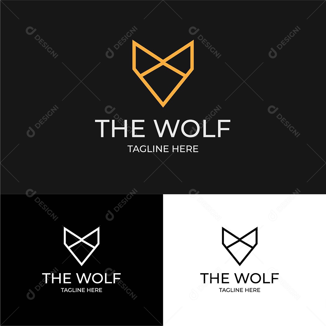 Logo The Wolf AI + EPS Editável