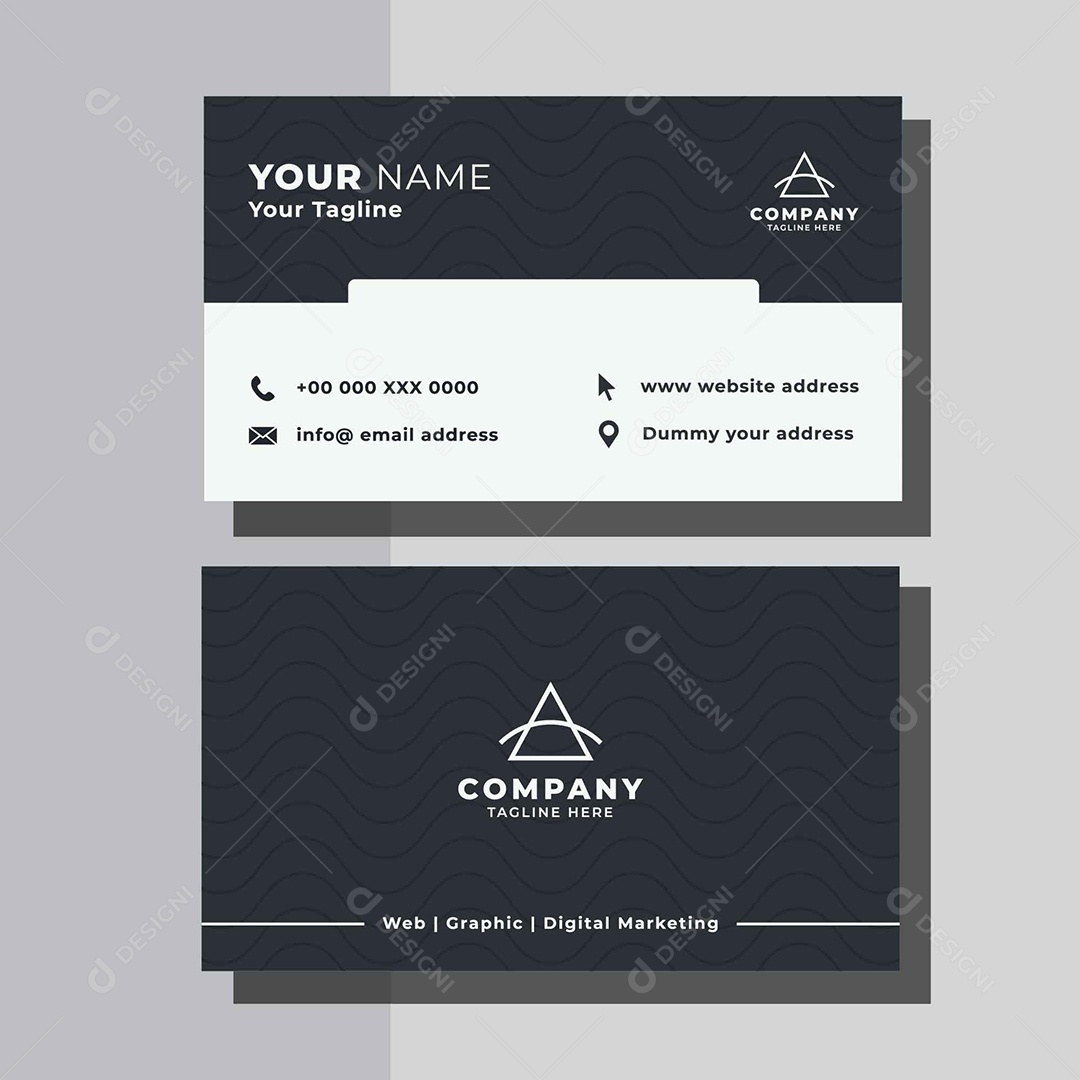 Modelo de Cartão de Visita Ilustração Vetor EPS + AI Editável