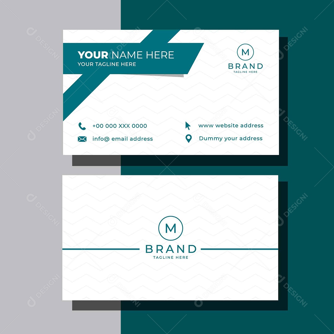 Modelo de Cartão de Visita Ilustração Vetor EPS + AI Editável