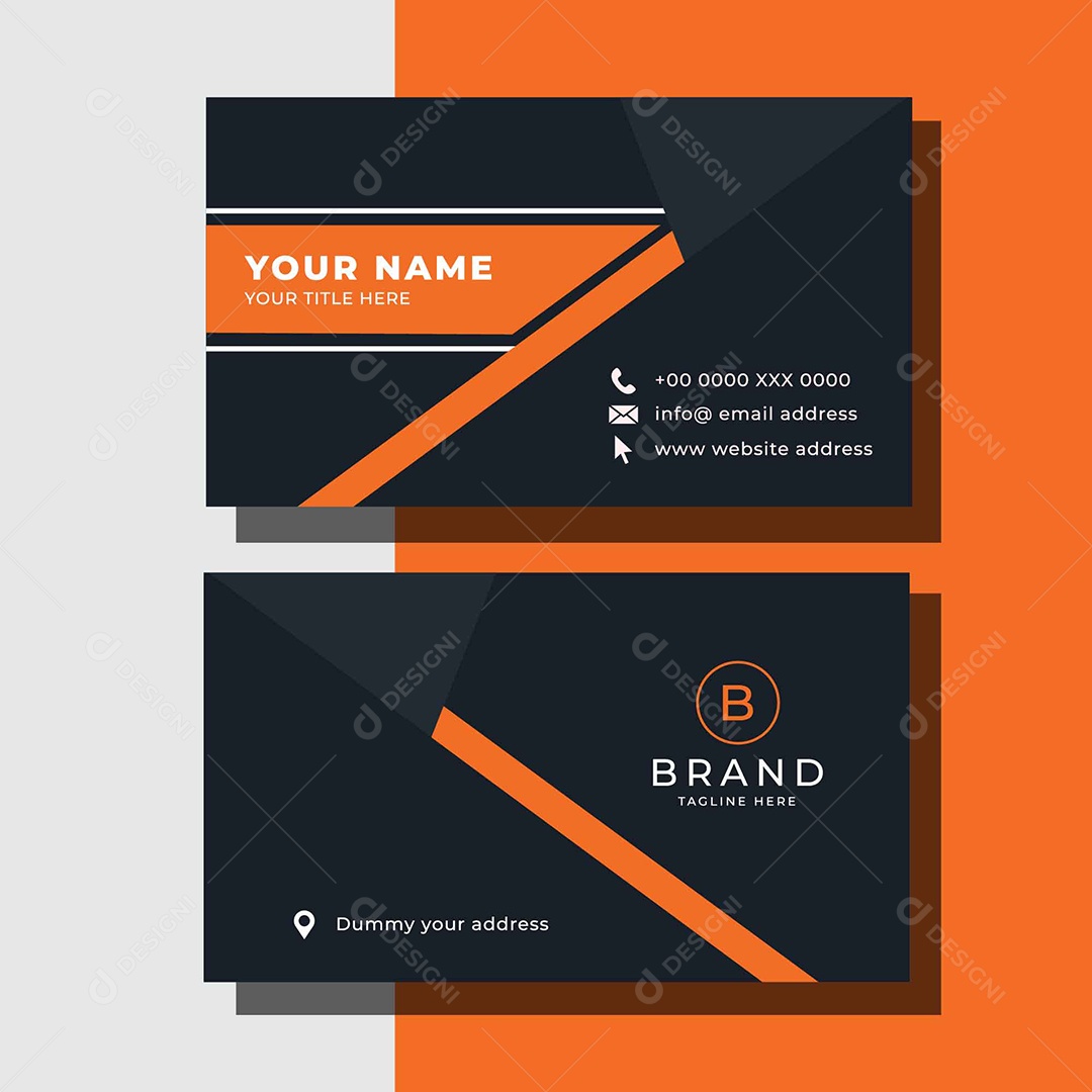 Modelo de Cartão de Visita Ilustração Vetor EPS + AI Editável